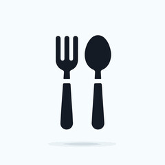 fork and spoon silhouette vector elements