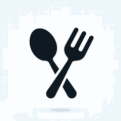 fork and spoon silhouette vector elements