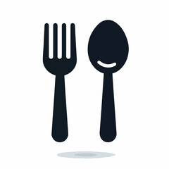 fork and spoon silhouette vector elements