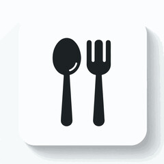 fork and spoon silhouette vector elements