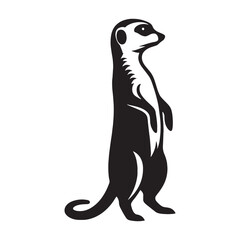 Stylized meerkat silhouette vector with balanced proportions for versatile branding – meerkat silhouette – meerkat vector – meerkat illustration – silhouette of meerkat

