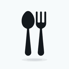 fork and spoon silhouette vector elements