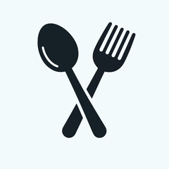 fork and spoon silhouette vector elements