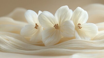 Elegant flowers on soft fabric