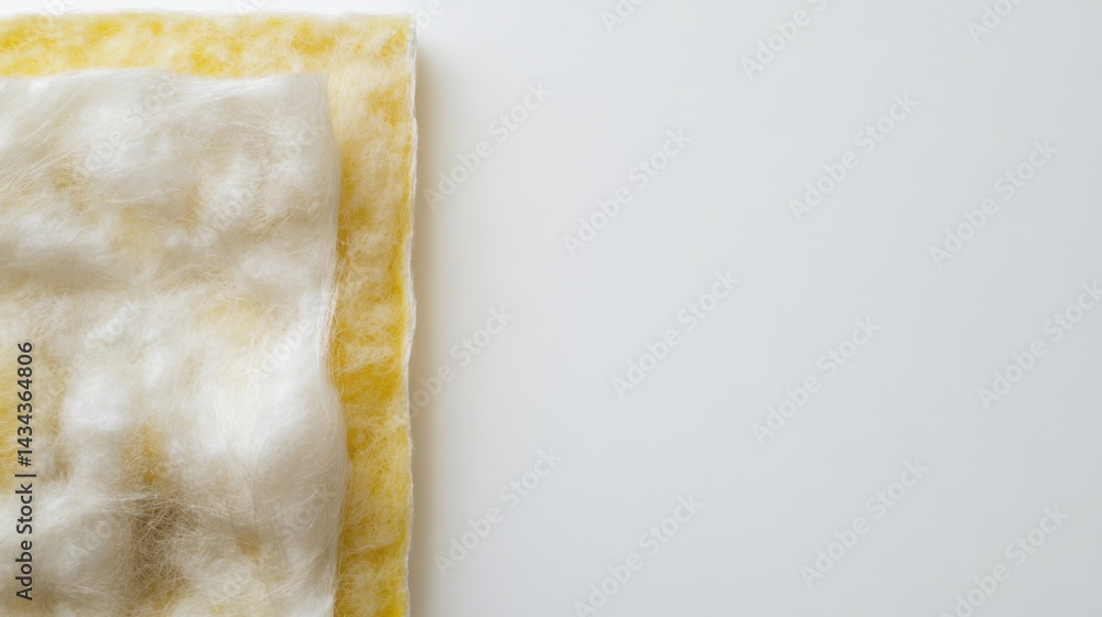 Poster soft textured fabric resting on a smooth white surface in a minimalistic setup