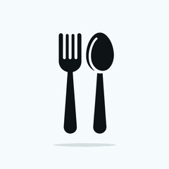 fork and spoon silhouette vector elements