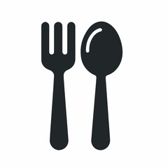 fork and spoon silhouette vector elements