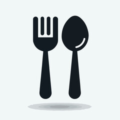 fork and spoon silhouette vector elements