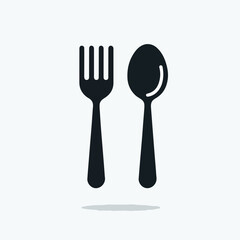 fork and spoon silhouette vector elements