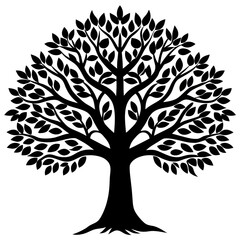 Obraz premium Diverse Tree Silhouette And Jungles Vectors