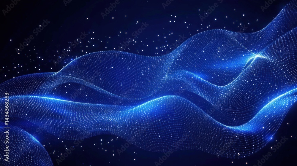 Poster abstract digital wave pattern