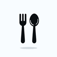 fork and spoon silhouette vector elements