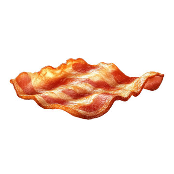crispy bacon slice isolated white clip art preview