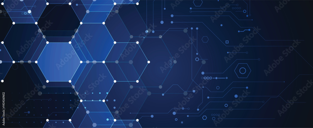 Poster Circuit abstract background for science and business presentation