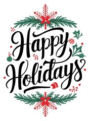 happy holiday t-shirt design