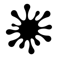 Abstract Black Blob onA Graphic Representation of Mess and Intrigue on a transparent background