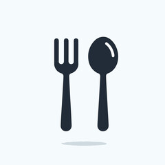 fork and spoon silhouette vector elements
