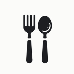 fork and spoon silhouette vector elements