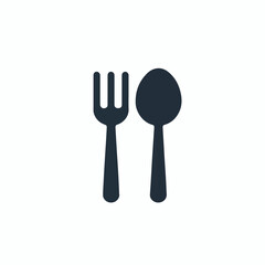 fork and spoon silhouette vector elements