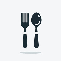 fork and spoon silhouette vector elements