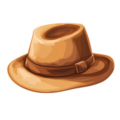 A stylish brown hat with a classic design, perfect for outdoor adventures or casual wear, adding charm and character to any outfit.