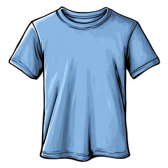A stylish blue t-shirt illustration perfect for casual wear, showcasing simplicity and versatility in everyday fashion.