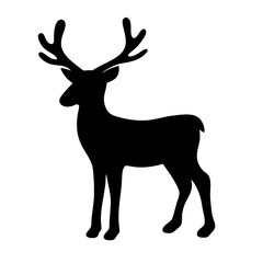 Majestic Deer Silhouette on Depicting Nature,Wildlife, and Wilderness on a transparent background