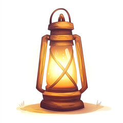 A vintage lantern radiates warm light, perfect for creating a cozy atmosphere in any setting, evoking nostalgia and adventure.