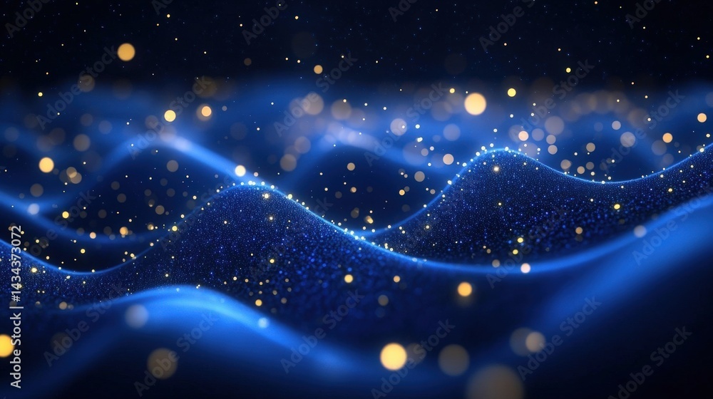 Poster abstract digital waveform pattern