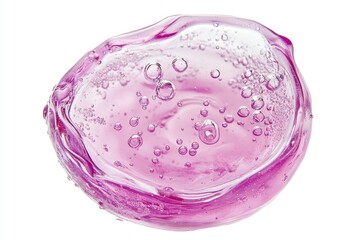 Obraz premium Close up of clear bubble filled cosmetic gel on white background