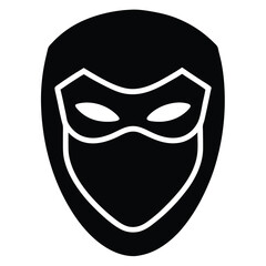 black and white mask