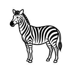 Zebra Animal Outline Vector
