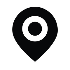 Location icon vector flat map symbol