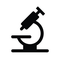 Microscope icon vector in science style
