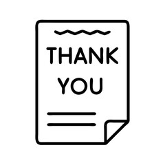 Thank you note vector graphic thank you card thank you message thank you illustration thank you art