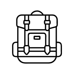 Illustration of travel backpack camping backpack hiking backpack rucksack knapsack daypack gear bag pack