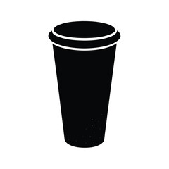 foam cup stencil icon vector illustration