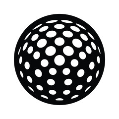 golf ball stencil icon vector illustration