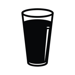 highball glass stencil icon vector illustration