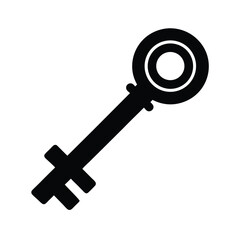key stencil icon vector illustration