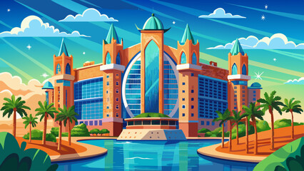 Very beautiful Atlantis Hotel in Dubai, UAE