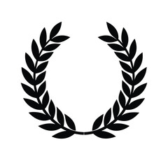laurel wreath stencil icon vector illustration