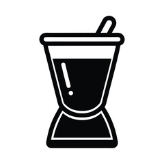 mixing glass stencil icon vector illustration