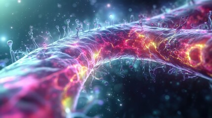 Obraz premium Complex Viral Structure in Molecular Visualization
