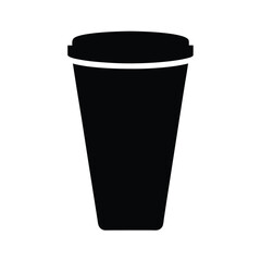 paper cup stencil icon vector illustration