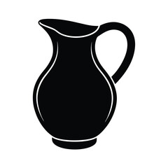 pitcher stencil icon vector illustration