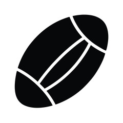 rugby ball stencil icon vector illustration