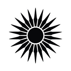 sunburst stencil icon vector illustration
