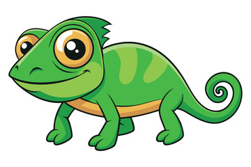  Cartoon Style Chameleon Vector Illustrations