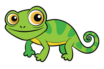  Cartoon Style Chameleon Vector Illustrations